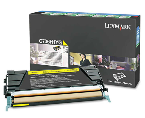 Lexmark C736H1YG - Yüksek Kapasiteli Sarı Toner